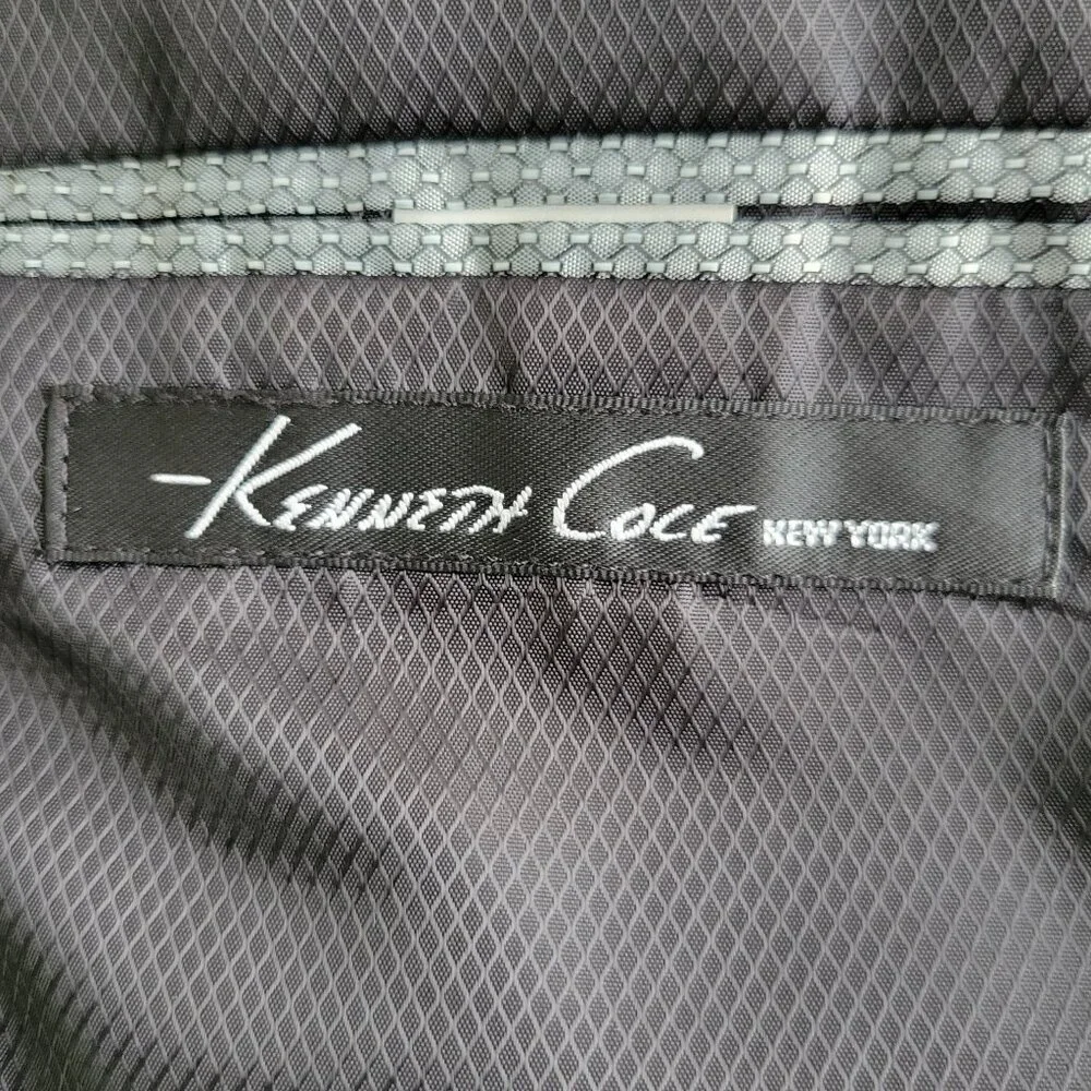 Kenneth Cole 38S Slim Fit Charcoal Wool Blend Blazer